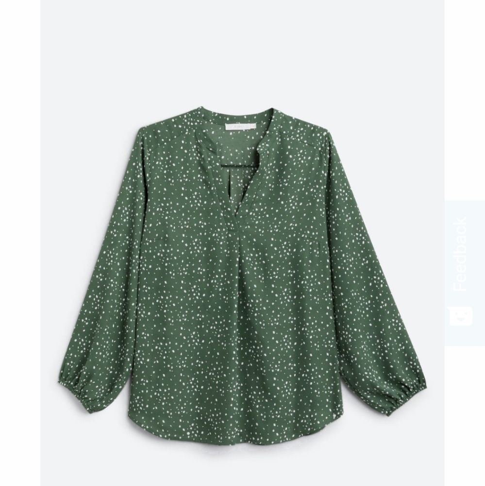 LUSH Warren Long Sleeve Blouse Olive 1X NWT from Stitch Fix